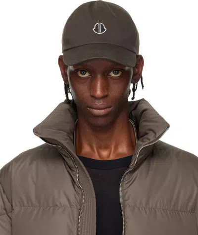 Rick Owens X Moncler Baseball Hat In Brown