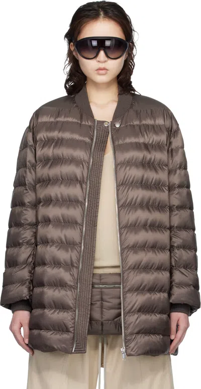 Rick Owens Moncler +  Brown Flight Down Jacket