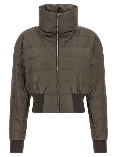 Rick Owens Moncler +  'cropped' Down Jacket In Brown