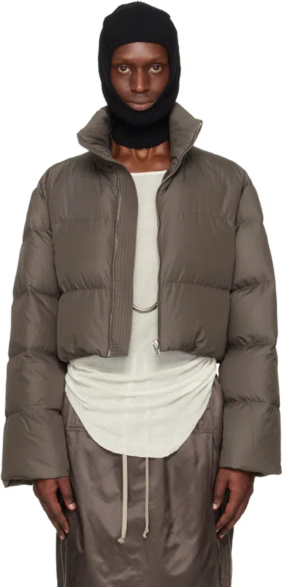 Rick Owens Moncler +  Gray Cropped Cyclopic Jacket