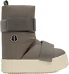 Rick Owens Moncler +  Gray Low Splint Boots In 208 Dust
