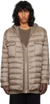 Rick Owens Moncler +  Gray Outershirt Jacket In 25u Dust