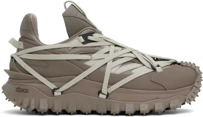 Rick Owens X Moncler Trailgrip Megalace Sneakers In Gray