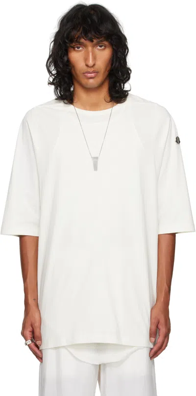 Rick Owens Moncler +  Off-white Organic Cotton T-shirt In 41 Milk