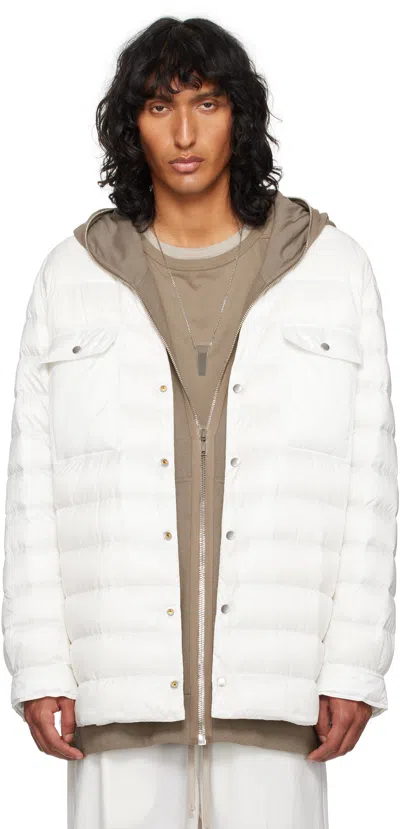 Rick Owens Moncler +  Off-white Outershirt Jacket In 41 Milk