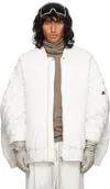 Rick Owens Moncler +  Off-white Radiance Peter Bomber Jacket In 41 Milk