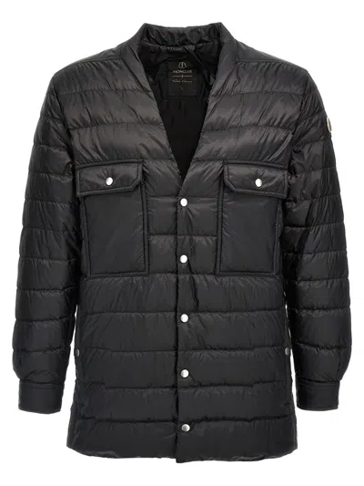 Rick Owens Moncler +  'outershirt' Down Jacket In Black