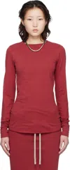 Rick Owens T-shirt In Burgundy