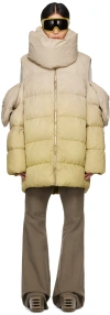 Rick Owens Moncler Dégradé Quilted Shell Down Coat In 28d Acid Degrade