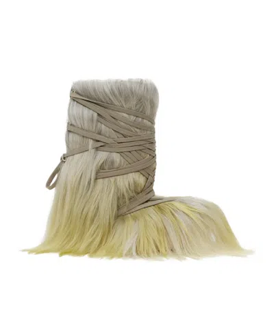 Rick Owens Moncler X  Wrap-up Short Boots In Gray