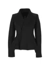 Rick Owens Wool Single Breasted Coat In Black