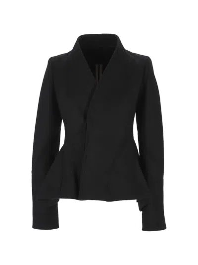 Rick Owens Moog Wrap Jacket In Black