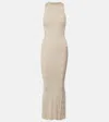 Rick Owens Motivo Virgin Wool Maxi Dress In Neutral