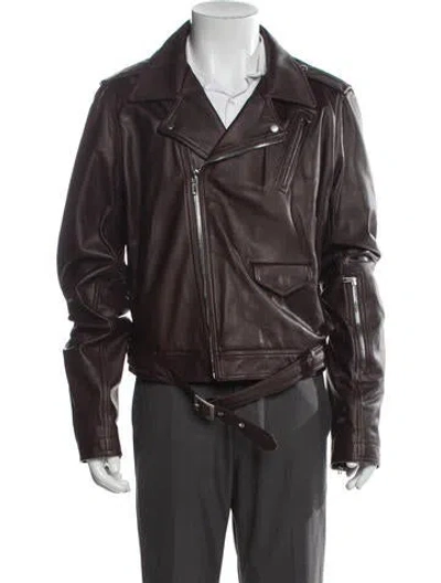 Pre-owned Rick Owens Moto Jacket In Brown