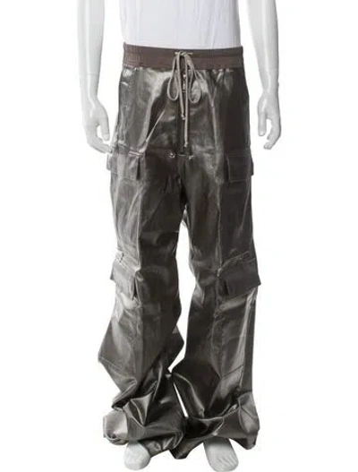 Pre-owned Rick Owens Moto Pants In Silver