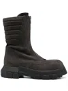 Rick Owens Man Boot Charcoal Size 9 Leather In Grey