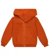 Rick Owens Mountain Cotton Jersey Hoodie In Orange