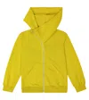 Rick Owens Mountain Cotton Jersey Hoodie In Yellow
