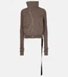 Rick Owens Mountain Sweat Cotton Jacket In Brown