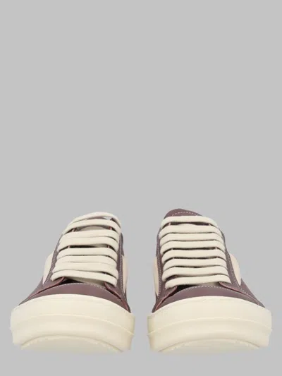 Rick Owens Lace Up Low Top Shoes Contrasting Panels In Multi