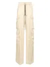 Rick Owens Multi-pocket Cargo Trousers White In Pink