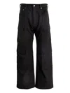 Rick Owens Trousers With Cargo Pockets And Wide Leg In Black