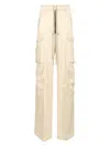 Rick Owens Multi-pocket Cargo Trousers White In Pink