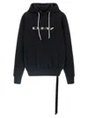 Rick Owens Multicolor Oversized Hoodie Sweatshirt In Black