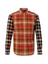 RICK OWENS MULTICOLOR PLAID FLANNEL SHIRT FOR MEN