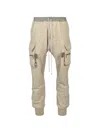 Rick Owens Multi-pocket Drawstring Cargo Pants In Neutral