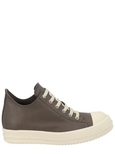 Rick Owens Muted Taupe Ram Leather Sneakers In Multi