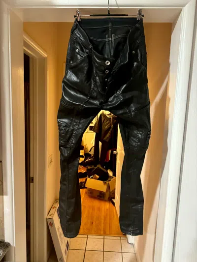 Pre-owned Rick Owens Nagakin Sbw Waxed Size Small Fits 29/30/31 In Black