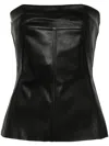 Rick Owens Black Porterville Coated Denim Top In Black