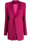 Rick Owens Narrow-notch Lapels Blazer In Purple