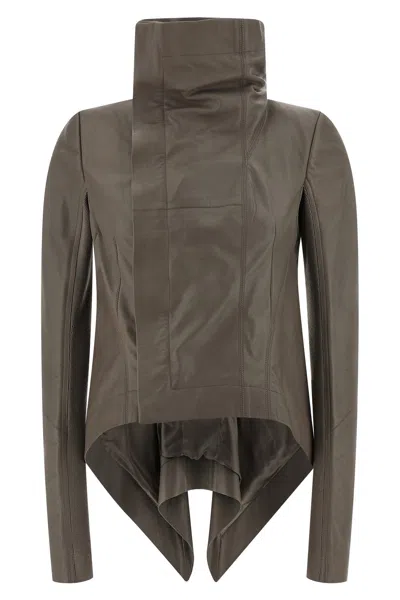 Rick Owens 'naska Biker' Jacket In Gray