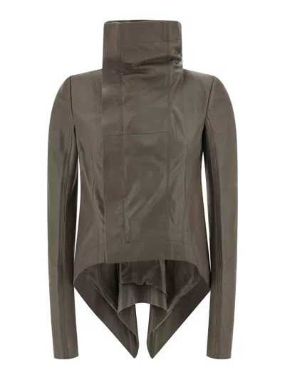 Rick Owens Naska Biker Jacket In Gray