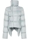 Rick Owens Naska Funnel Neck Down Jacket In Gray