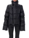 Rick Owens Short Technical Fabric Puffer Jacket With High Collar In Black
