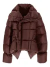 Rick Owens Turtle Oversized Cropped Down Jacket In Black
