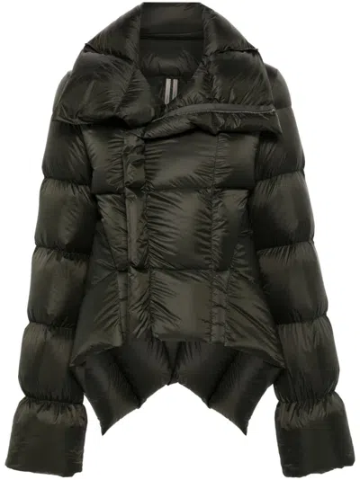 Rick Owens Naska Duvet Down Jacket In Green