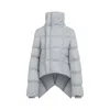 Rick Owens Naska Funnel Neck Down Jacket In White