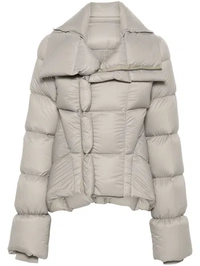 Rick Owens Off-white Concordians Naska Down Jacket In Animal Print