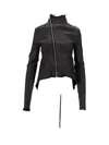 Rick Owens Asymmetric Hem Long Sleeve Jacket In Black