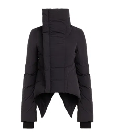 Rick Owens Naska High Neck Matte Nylon Down Jacket In Black