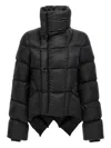 Rick Owens Womens Black Naska Asymmetric Padded Jacket In Black