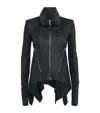 Rick Owens Naska Leather Jacket In Black