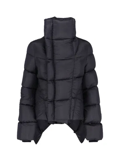 RICK OWENS NASKA PUFFER JACKET - BLACK
