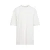 Rick Owens Natural White Cotton Jumbo Short Sleeves T-shirt