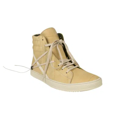 Pre-owned Rick Owens Natural/milk 'geothrasher' High Sneaker Shoes Size 12/45 In Beige