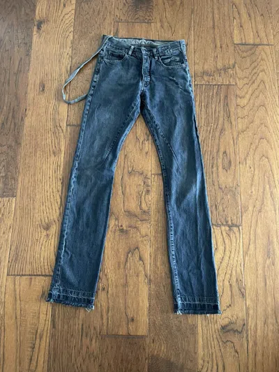 Pre-owned Rick Owens Need Gone •  Detroit Cut Denim In Blue